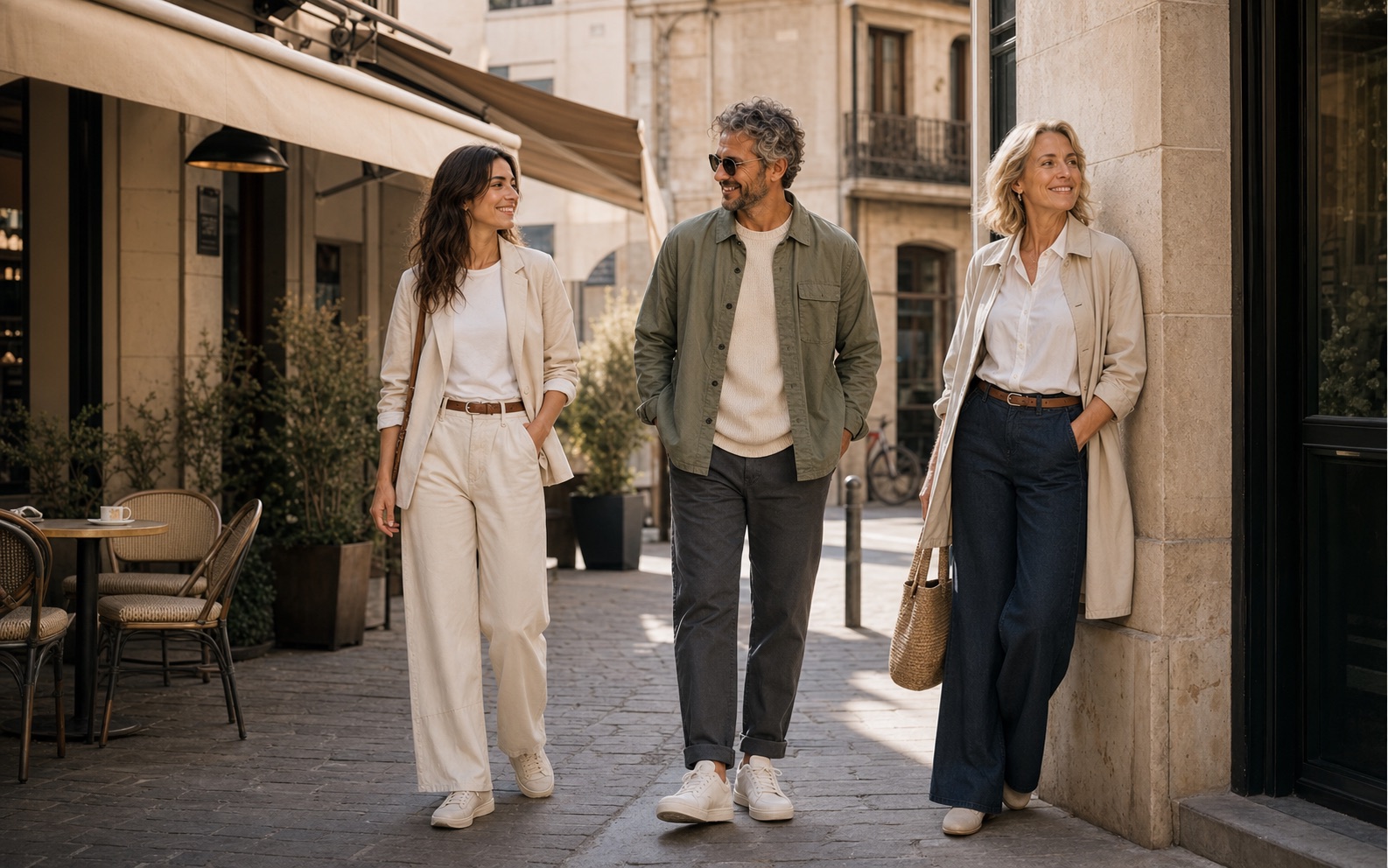 Blazer de algodón en un look de primavera